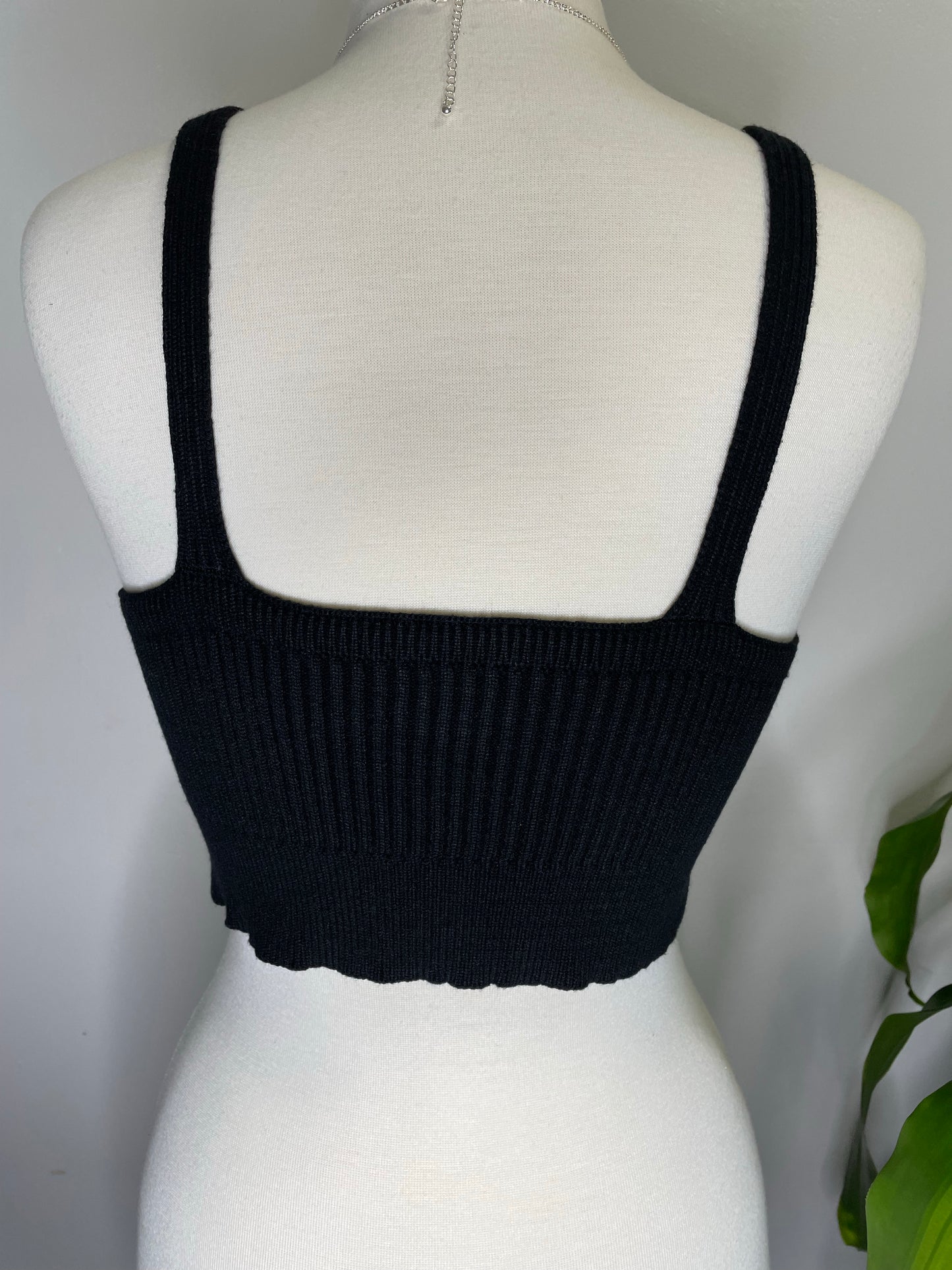Knit Crop Top (Black)