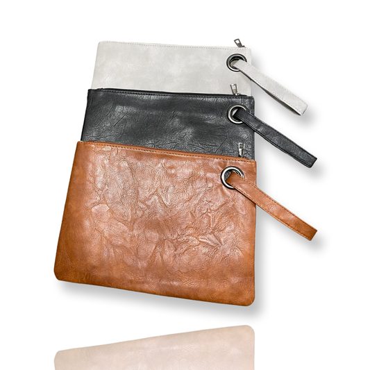 Leather Oversized Clutch