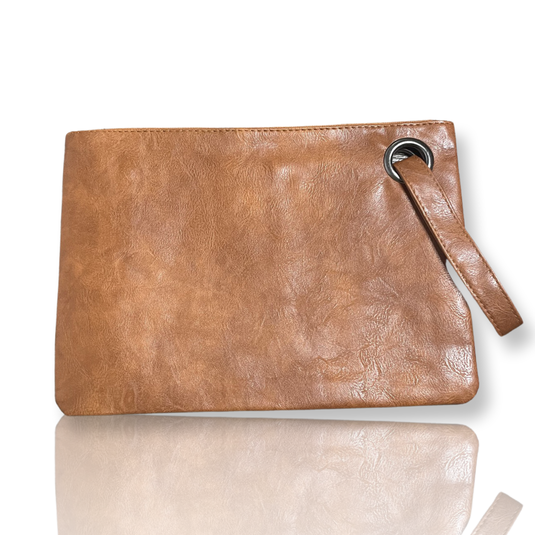 Leather Oversized Clutch